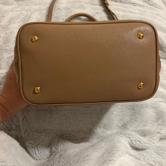 MIU MIU Vintage Madras Beige Leather Shoulder Bag - Picture 6 of 13